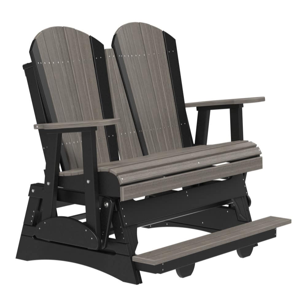 4′ Adirondack Balcony Glider – Coastal Gray / Black