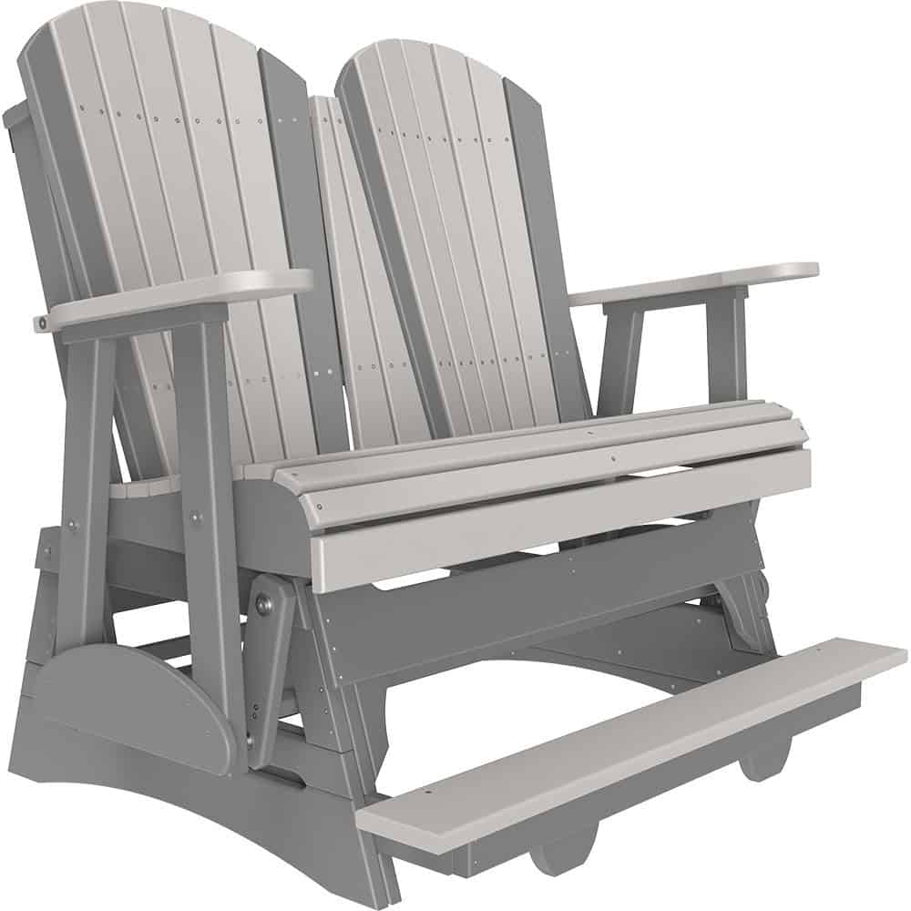 4′ Adirondack Balcony Glider – Dove Gray / Slate