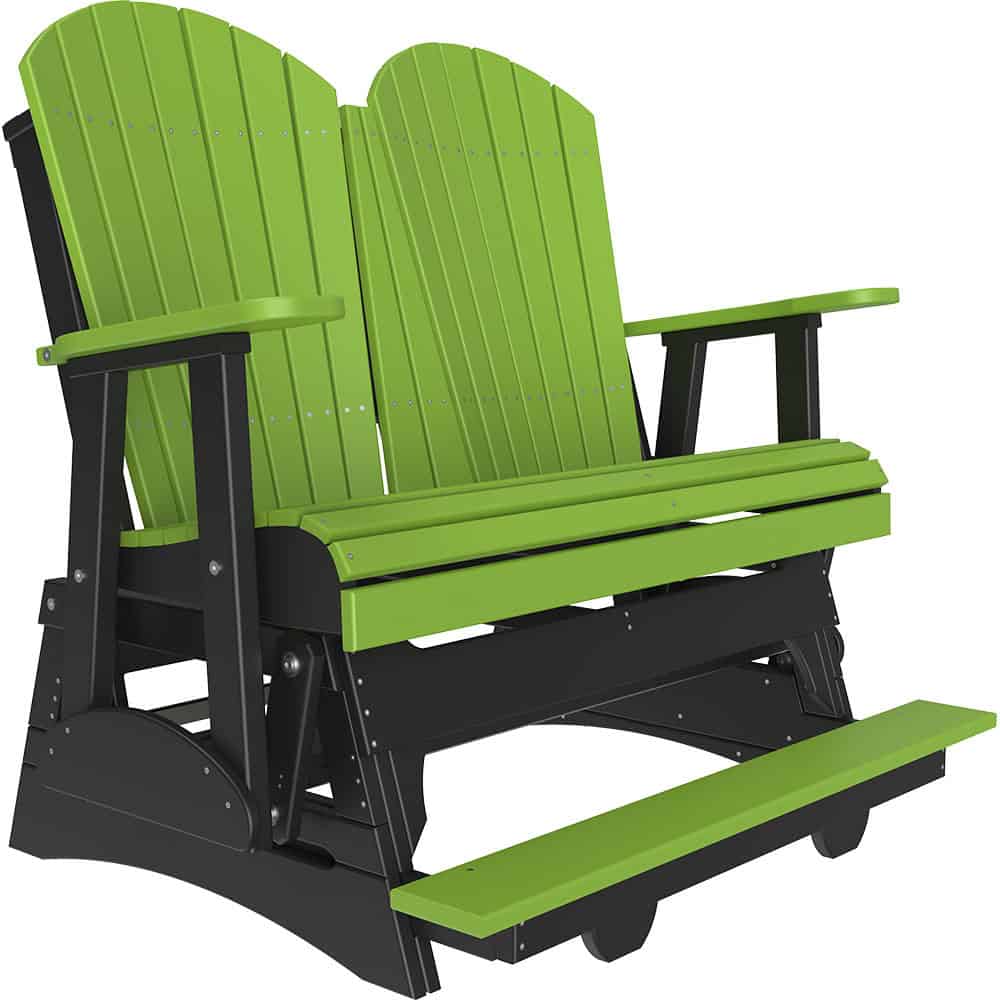 4′ Adirondack Balcony Glider – Lime Green / Black