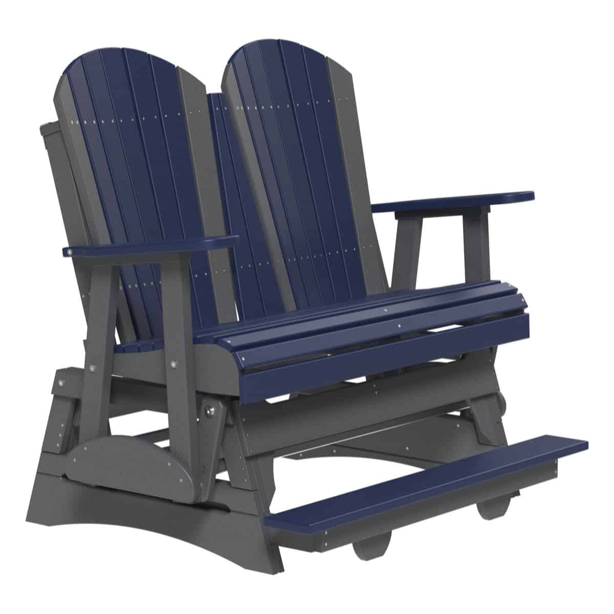 4′ Adirondack Balcony Glider – Patriot Blue / Slate