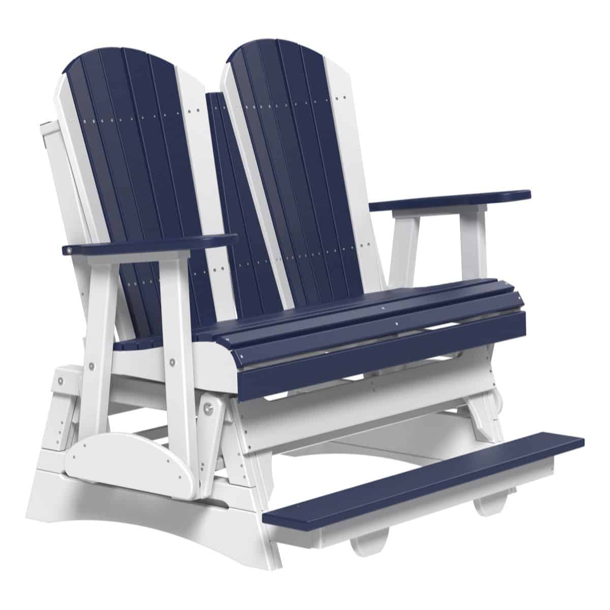 4′ Adirondack Balcony Glider – Patriot Blue / White