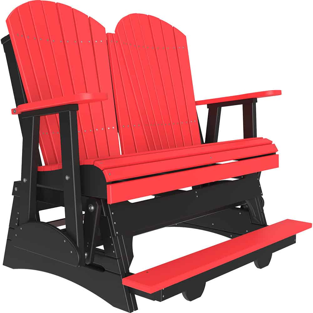 4′ Adirondack Balcony Glider – Red / Black