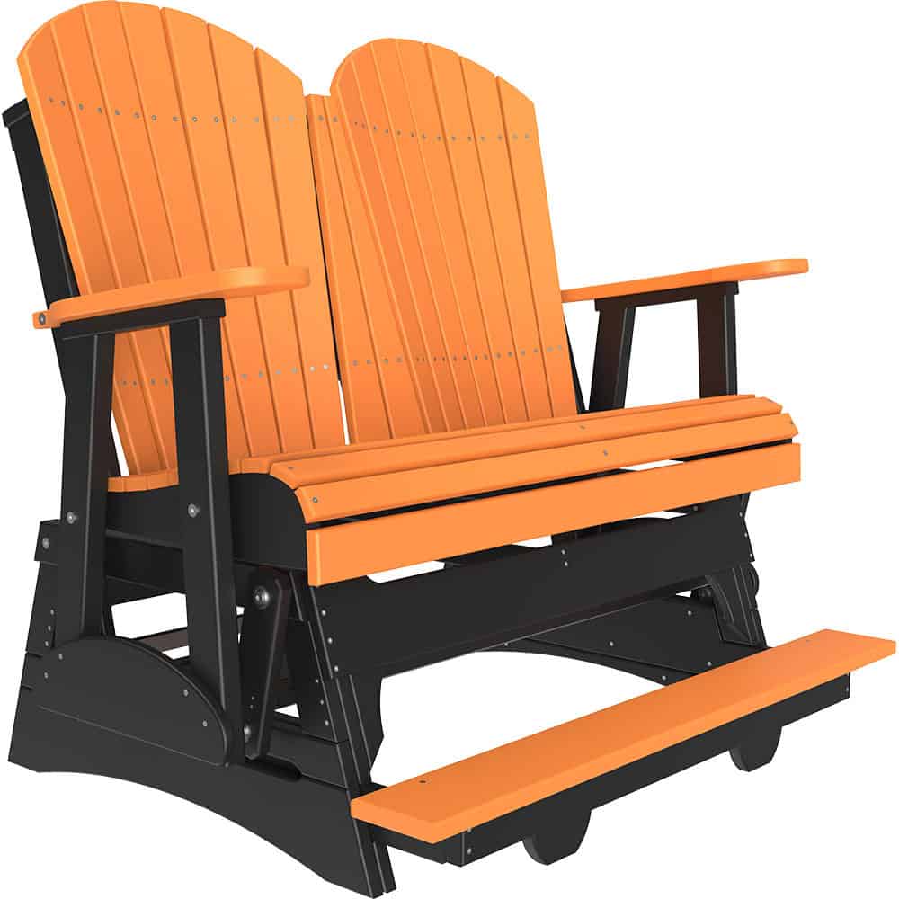 4′ Adirondack Balcony Glider – Tangerine / Black