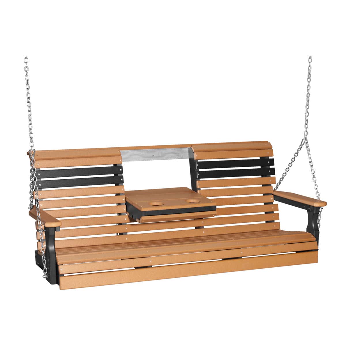 5′ Plain Swing – Cedar / Black