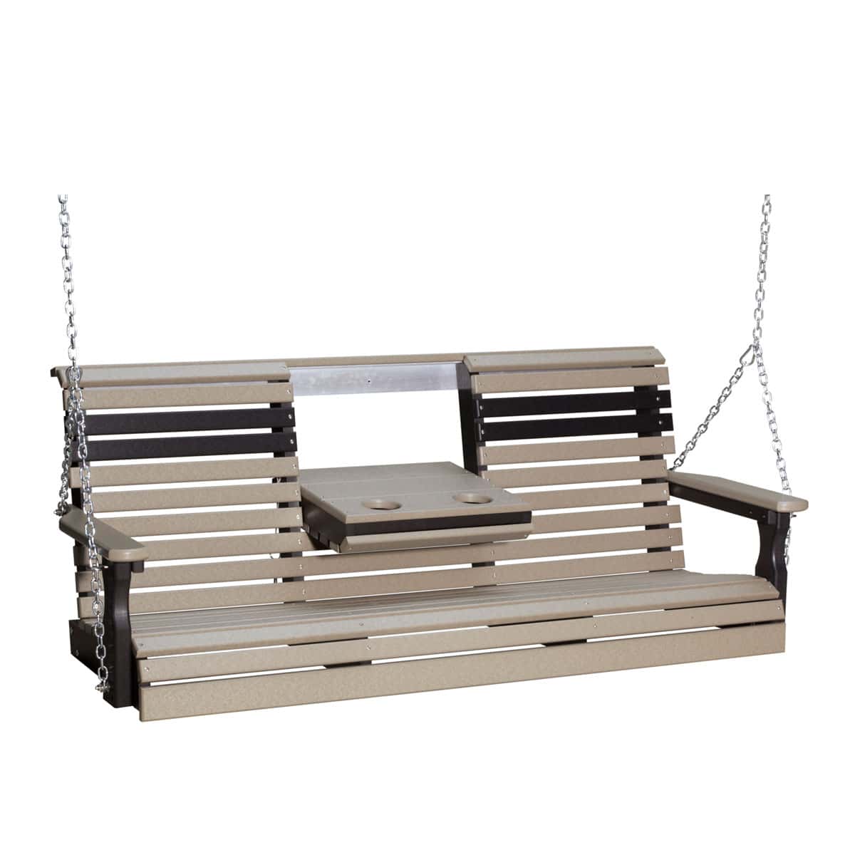 5′ Plain Swing – Weatherwood / Black