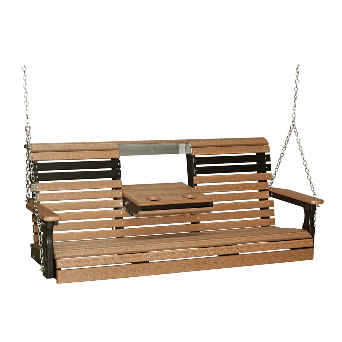 5′ Plain Swing – Antique Mahogany / Black