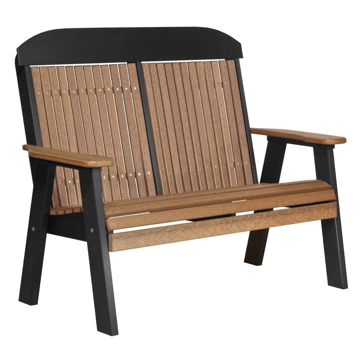 4′ Classic Bench – Antique Mahogany / Black