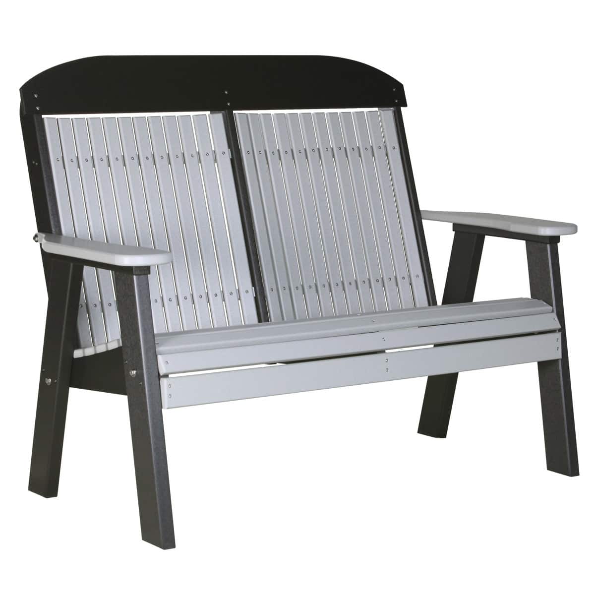 4′ Classic Bench – Dove Gray / Black