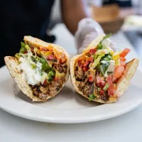 Jackfruit Philly Cheesesteak Pita Sandwich – Image 1