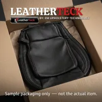 2018-2026 Jeep Wrangler 4DR/4XE Sahara/Rubicon/Willys Katzkin Leather Seat Cover Upholstery Kit – Black with Black Stitching   – Image 5