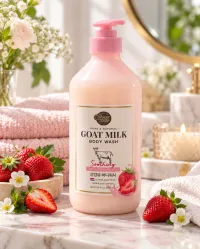 Goat Milk Body Wash – Strawberry – Image 1
