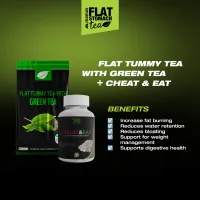 FST Cheat and Eat Plus Flat Tummy Tea with Green Tea Combo – Image 2