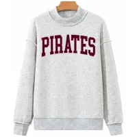 Pirate Mock Neck (Available in 4 colors) – Light Grey, Large