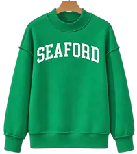 Seaford Vikings Mock Neck Sweatshirt – Green Seaford, XL