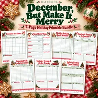 December, But Make It Merry — 7-Page Holiday Printable Bundle – Image 1