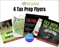 TAX PREP FLYER TEMPLATES – Fully Editable in Canva – Image 1