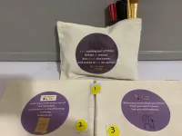 Canvas Make-up Purses Purple – Image 1