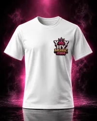 Yay Hy Music Logo Tee – White/Pink, L