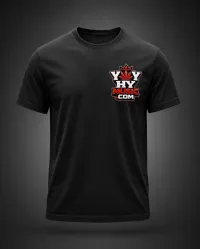 Yay Hy Music Logo Tee – Black/Red, L