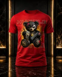 Bear Hustle Tee – Red, M