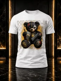 Bear Hustle Tee – White, S
