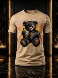 Bear Hustle Tee – Beige, XL
