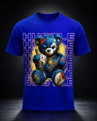 Bear Hustle Tee – Blue, S