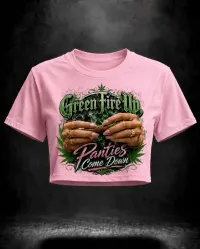 Green Fire Up Tee (Ladies) – Pink, L