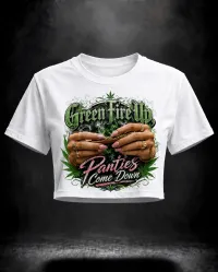 Green Fire Up Tee (Ladies) – White, XXL