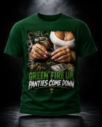 Green Fire Up Tee (Mens) – Green, L