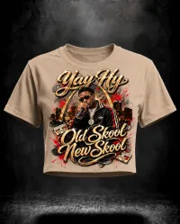 Old Skool New Skool Tee (Ladies) – Beige, L