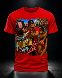 Poolside Lit Tee (Mens) – Red, M