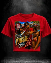 Poolside Lit Tee (Ladies) – Red, L