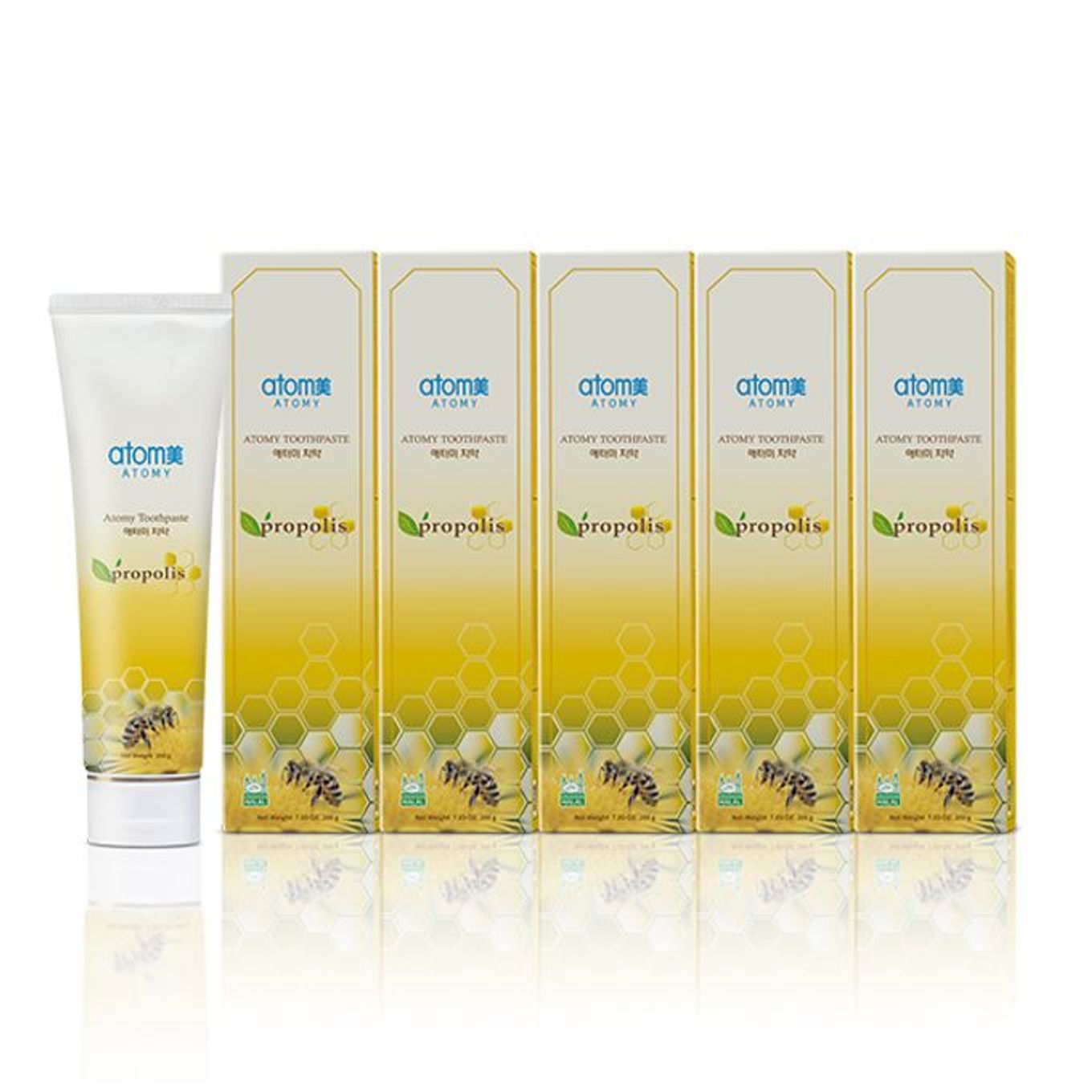 Atomy Toothpaste Set |  200g x 5 tubes | Green Tea & Propolis | Remove Plaque & Bad Breath | Prevent Tartar Deposition | – Image 3