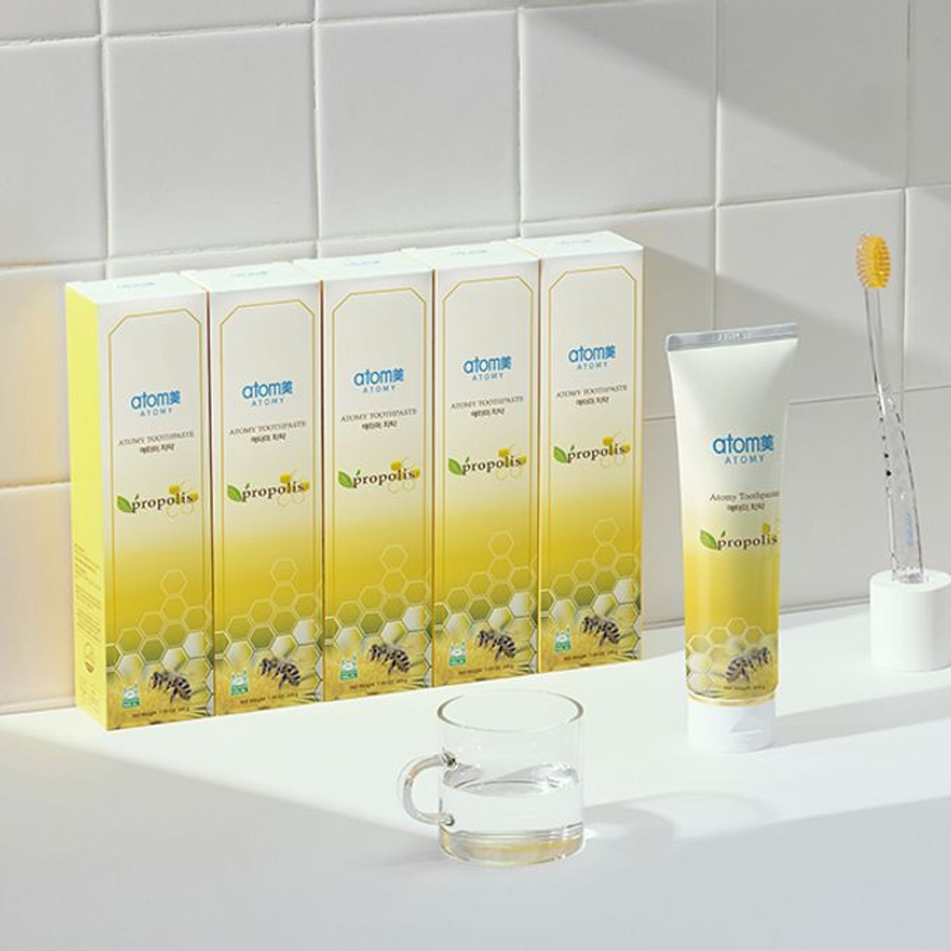 Atomy Toothpaste Set |  200g x 5 tubes | Green Tea & Propolis | Remove Plaque & Bad Breath | Prevent Tartar Deposition | – Image 4