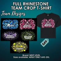 Rhinestone Team Crop T-Shirt – Image 2