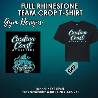 Rhinestone Gym Crop T-Shirt – Image 2