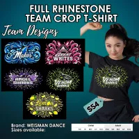 Rhinestone Team Crop T-Shirt – Image 1