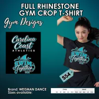 Rhinestone Gym Crop T-Shirt – Image 1
