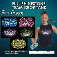 Rhinestone Team Crop Tank – Image 1