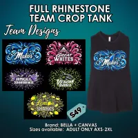 Rhinestone Team Crop Tank – Image 2