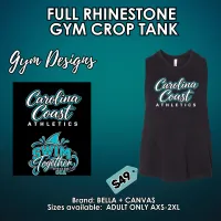 Rhinestone Gym Crop Tank – Image 2