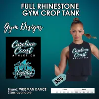 Rhinestone Gym Crop Tank – Image 1