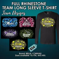 Rhinestone Long Sleeve Team T-Shirt  – Image 1