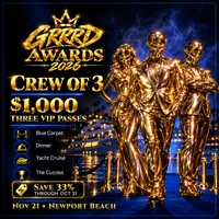 Crew of 3 | Three VIP Passes – Image 1
