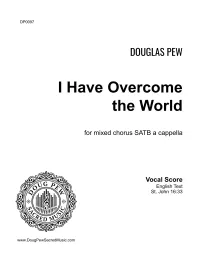 I Have Overcome the World SATB – Image 1