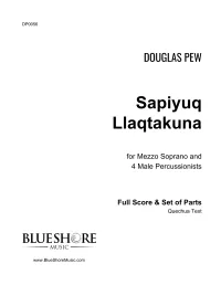 Sapiyuq Llaqtakuna (score and parts) – Image 1