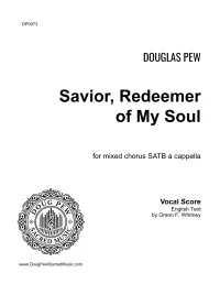 Savior, Redeemer of My Soul - SATB – Image 1