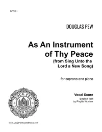 As an Instrument of Thy Peace - Soprano and Piano – Image 1