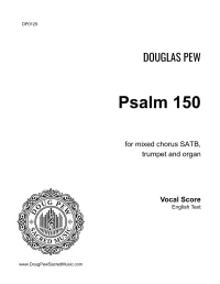 Psalm 150 SATB, Organ, and Trumpet – Image 1